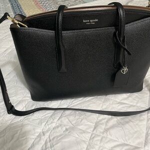 Kate Spade Black Leather Margaux Work Tote